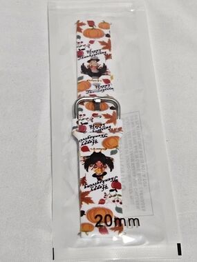 Amazon White Kids Halloween Pumpkin Turkey Watch Band